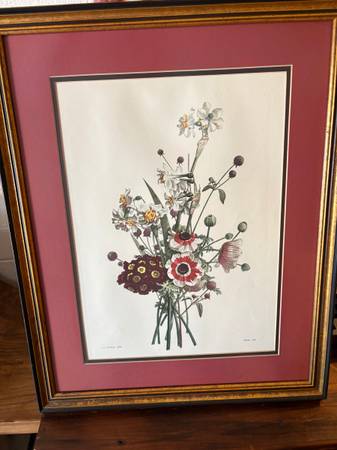 J.L Prevost Pine Rouette Sculp painting framed 1