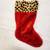 Christmas Stocking -  leopard-print cuff Xmas Stocking 4 thumbnail