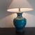 Vintage Large Turquoise Ceramic Oriental Style Lamp. 14 thumbnail