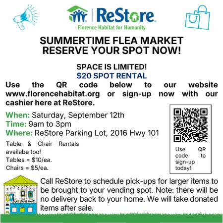Summertime Flea Market - Florence Habitat for Humanity - Oregon 1
