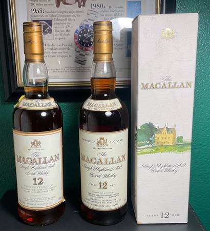 Macallan 12 Year Old Round Bottle 1990 Single Malt Scotch Whisky 1