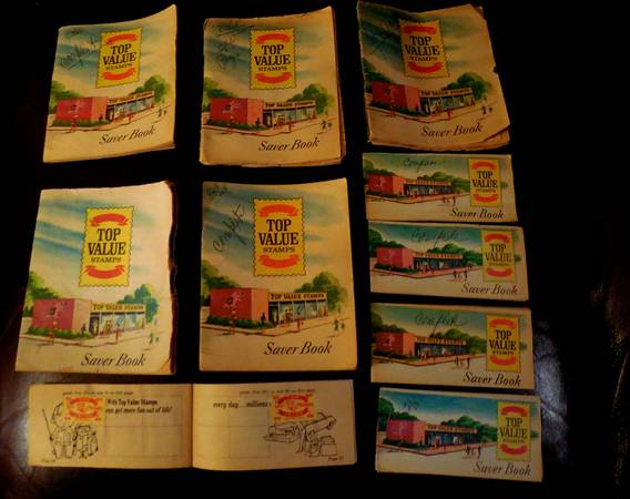 Top Value stamp saver books w/stamps 1