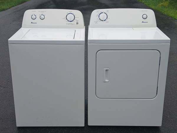 Amana by Whirlpool Super Capacity Top Load Washer & Electric Dryer 1