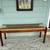 Solid Wood Bench With Woven Seagrass Seat, Entryway Bench 3 thumbnail