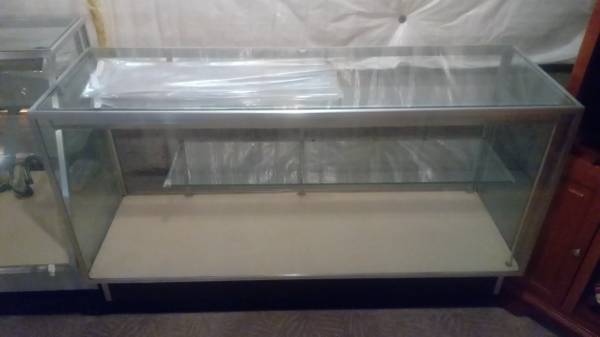 6' glass display cabinets 1
