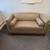 2 Real Leather Couch Sofa w/Cylindrical Bolster Pillows 1 thumbnail
