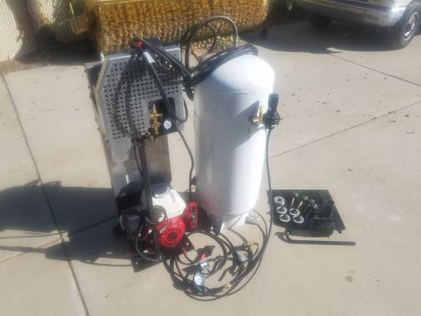 Air Compressor Honda Engine Electric start with Air tank Combination 1