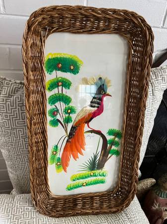 Vintage ‘ feather ‘ tray 1