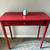Red Console table with shallow drawer 1 thumbnail