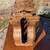 Retro Vintage faux wood molded plastic countertop wine rack A193 3 thumbnail