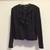 Ralph Lauren Black Linen Jacket, Ruffled Lapel, Size 4, Excellent 1 thumbnail