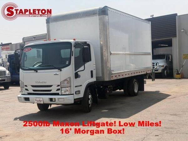 2021 Isuzu Npr 2500LB MAXON LIFTGATE! LOW MILES! 16' MORGAN BOX! 1