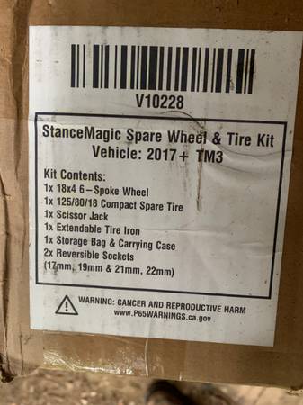 StanceMagic Complete Spare Wheel and Tire -& car ramps 1