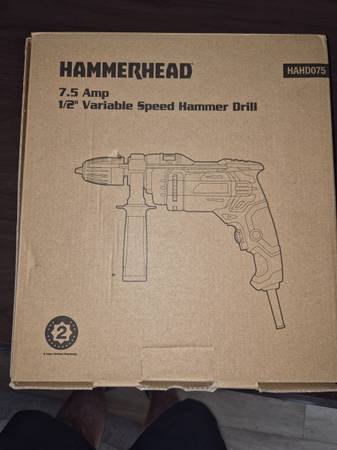 Hammerhead 7.5-Amp 1/2 Inch Variable Speed Hammer Drill with 6pcs Bits 1