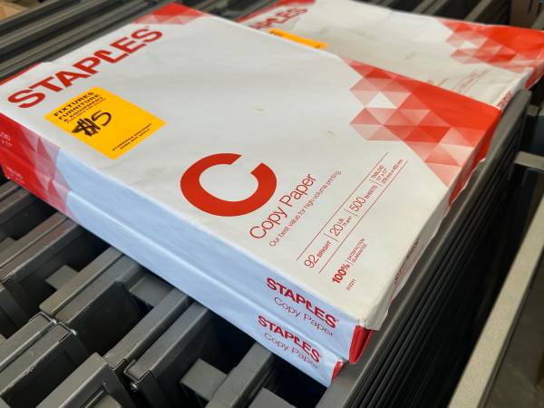 2+ Packs Staples Copy Paper 11x17 Inch 20 lb. 500 Sheets/Ream 1