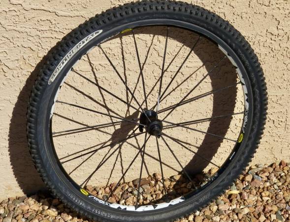 REDUCED: 26" MAVIC CROSS MAX FRONT WHEEL CERAMIC COATED RIM BRAKE 1