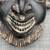 Authentic Bamileke Tribal Helmet Mask Cameroon Carved Wood w/Raffia, Cowrie Shel 3 thumbnail