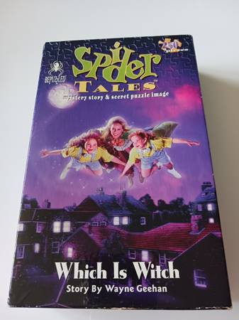 Vintage Spider Tales Which is Witch Puzzle 250 Piece Puzzle BePuzzled 1