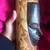 Vintage African 12” Tribal Mask Cylinder Candle Decor Wooden Face 4 thumbnail