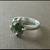 Organic Raw Green Tourmaline Slice Sterling Ring 2 thumbnail