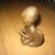 Decorative Carved Brass Kneeling Praying Angel Cherub with Wings!!! 2 thumbnail