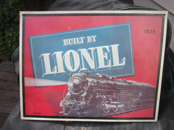 Metal Lionel Train Sign 1