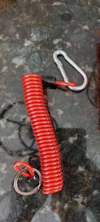 6FT Coiled Trailer Breakaway Cable RV Emergency Safety Switch Towing W 1