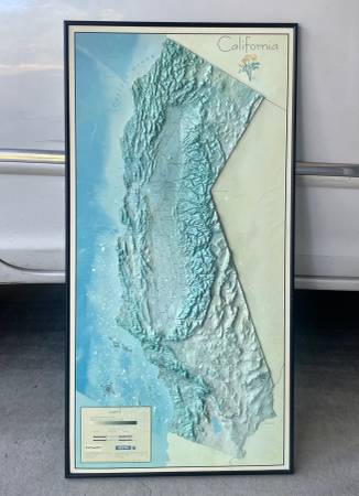 ** California Relief map ** LIKE NEW 1