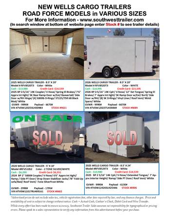 WELLS CARGO-ROADFORCE MODELS @ SOUTHWEST TRAILER SALES (760) 788-8900 1