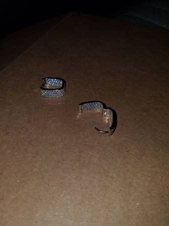 Tiffany & Co. custom switchable hugger hoop earrings w/ micropave diamonds 1