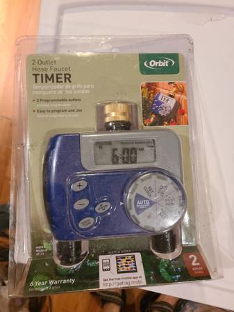 BRANDNEW Orbit 2-Outlet Programmable Hose Faucet Timer 1