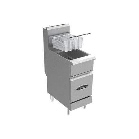 Serv-Ware SS-SGF-40LB Nat Gas and Propane Fryer w/ 40-lb Capacity 1