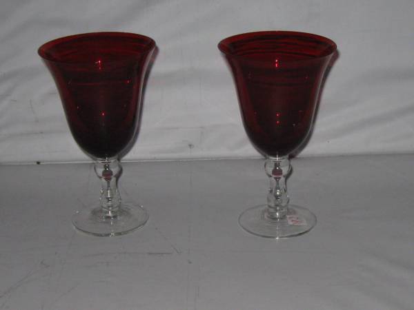 2 red stemware 1