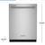 Diswasher Kitchenaid stainless steel w24” 3 racks 5 thumbnail