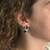 Beautiful pair of 14k diamond onyx earrings in preowned condition 5 thumbnail