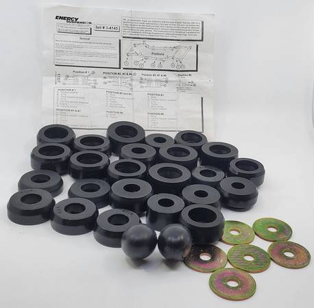 Energy Suspension 3.4145 Body Mount Bushings+Hotchkis Front Bump Stops 1