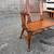 Vintage solid oak Windsor style settee bench 7 thumbnail