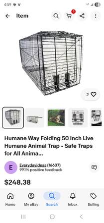 Coyote humane trap 1