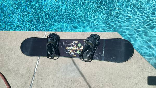 Sims impulse 148 snowboard with bindings used 1