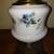 Vintage Hurricane Lamp - white Milk Glass with Painted Blue Flowers 3 thumbnail