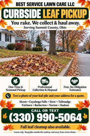 🍂 CURBSIDE LEAF PICKUP & HAUL-AWAY | Starting at $99 1