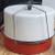 Vintage Decoware Tin Metal Pi Cake Carrier Flowers 3 Piece Red & White 4 thumbnail