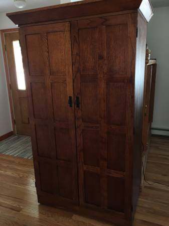 Walnut Computer/Media Armoire 1