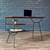 Mid-Century Modern Floating Top Iron & Walnut Writing Desk, c.1950’s 2 thumbnail