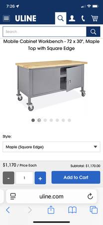 Uline Cabinet Workbench 1