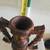 Unquie  Hand Craved Wooden Detailed Design Vase 13 thumbnail