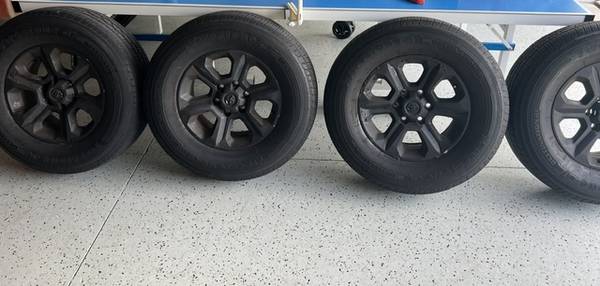 4 USED Firestone Destinations Size 265/70R17 and Toyota 4Runner Wheels 1