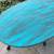 Vintage Shabby Chic Cottage Beach  Turquoise Blue oval coffee table 2 thumbnail