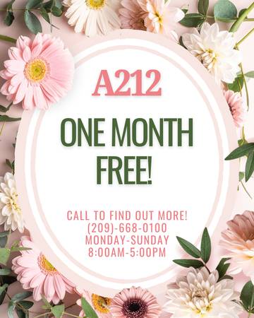 One Month Free On A212! 1