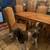 RUSTIC DINNING ROOM TABLE OR DESK AND FOUR HIGHBACK CHAIRS 2 thumbnail
